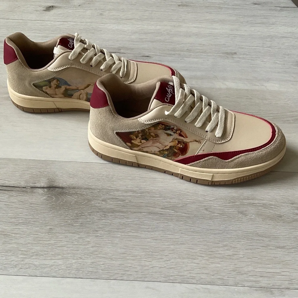Galartsy The Creation of Adam Michelangelo Unisex Sneakers Size 9/9.5 New W Tags